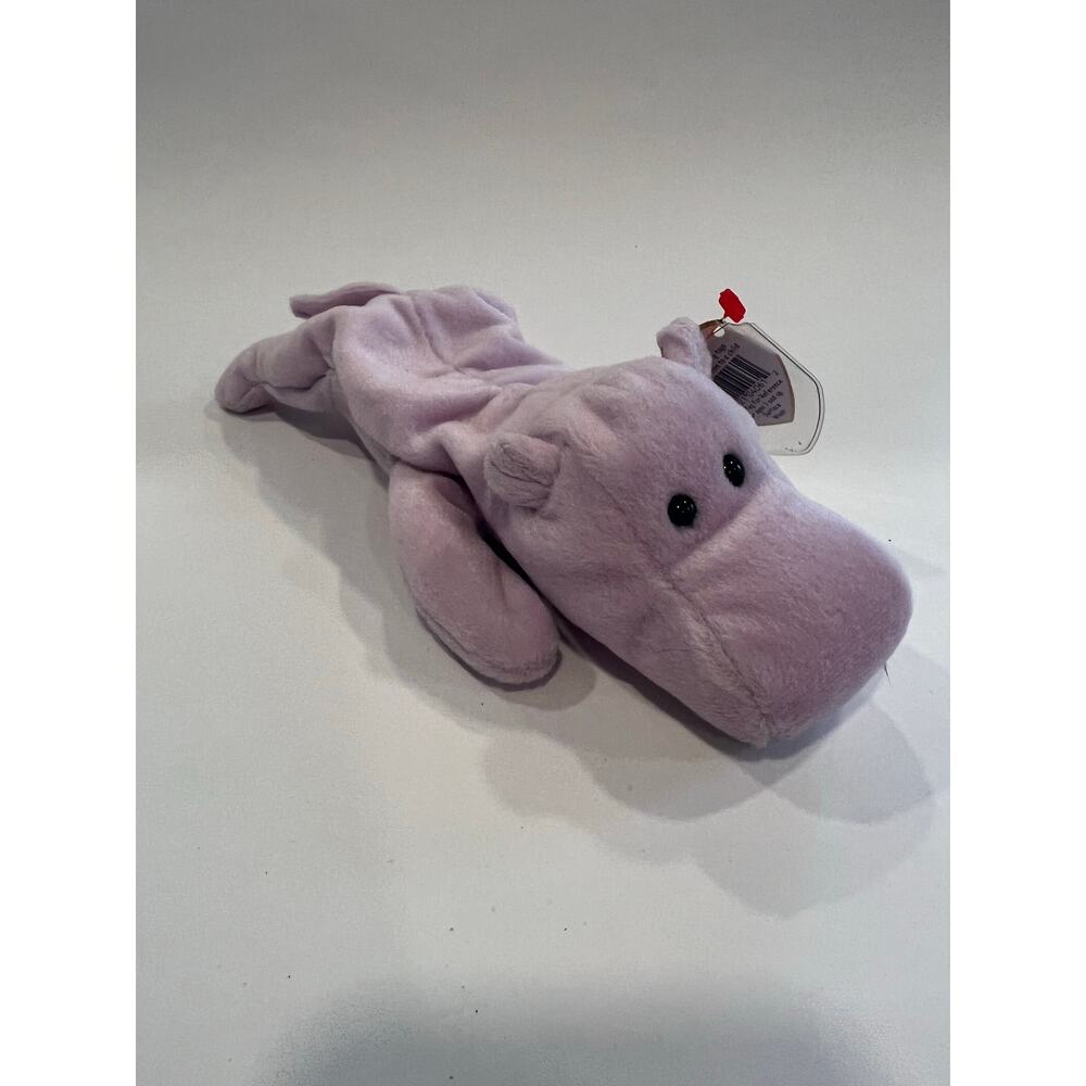 Ty Beanie Baby Happy the Hippo 1994 Beanbag Plush Stuffed Toy Collectible - Picture 5 of 12